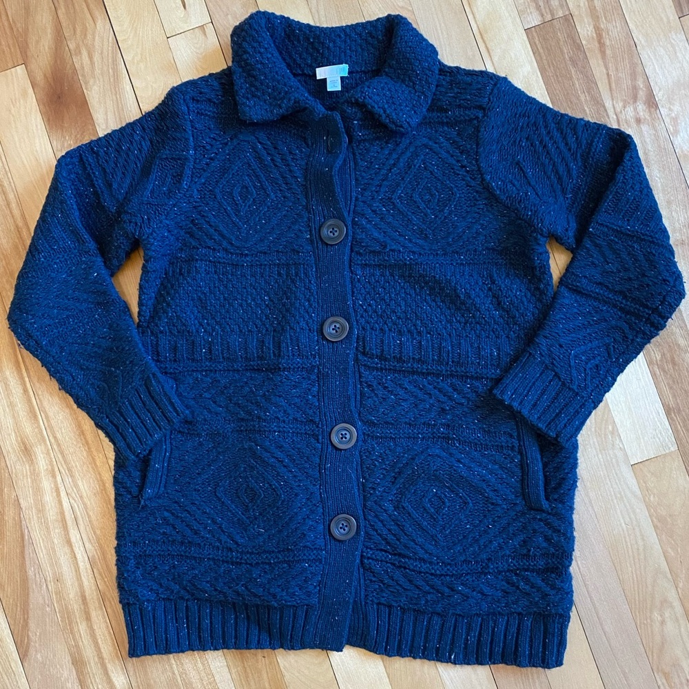 J. Jill sweater jacket navy blue small petite